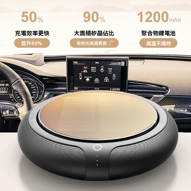 【Future Tech 未來科技】太陽能車載空氣凈化器 汽車香薰機祛甲醛異味