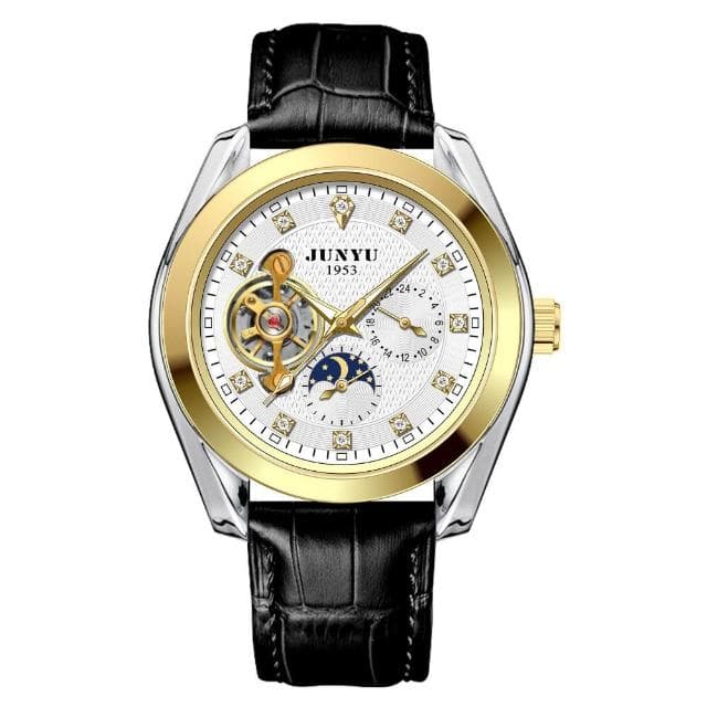 手表男機械表全自動陀飛輪镂空男士時尚休閑防水輕奢小眾高級感精工錶男士爸爸商務風瑞士錶防水夜光男生高顏值精品金屬指針男錶 