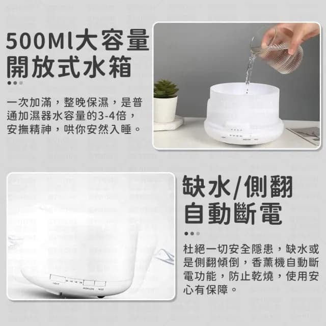 【同闆購物】香薰空氣加濕器 七彩燈款 香薰機 擴香機 薰香機 空氣加濕機 水氧機 噴霧機 加濕器
