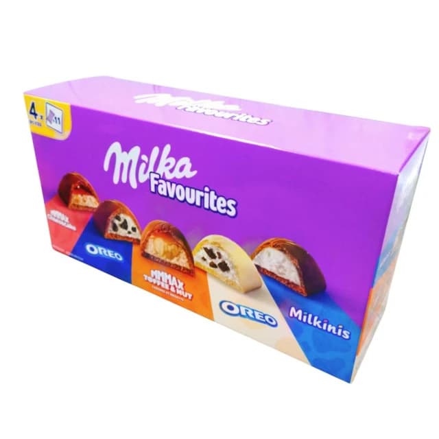 【Milka】可可綜合分享組 380公克 (綜合巧克力 太妃糖榛果 牛奶 起司蛋糕 白巧克力)