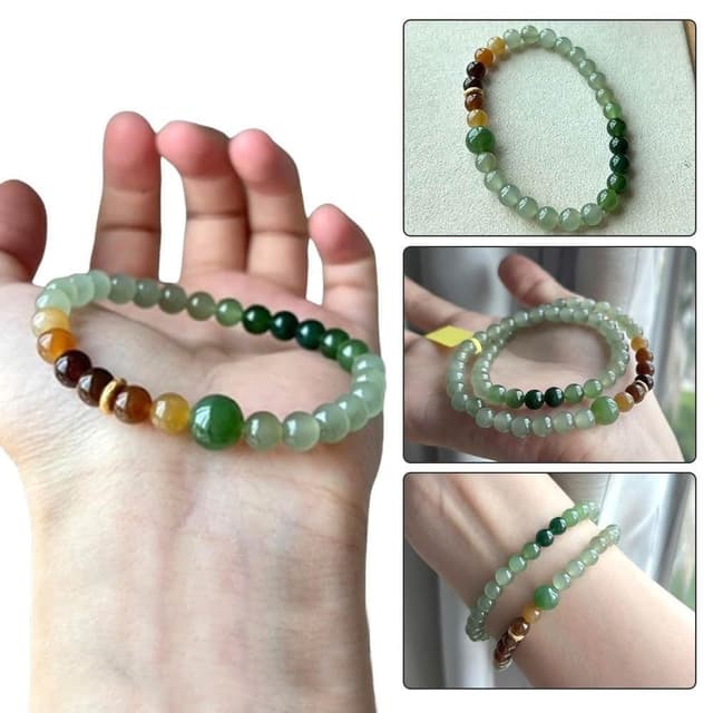 【KEDDY】碧玉手串-和田玉手串-圓珠手鍊-玉手鍊-保平安-手鍊-漸變手鍊-送長輩-手環-手串-生日禮物-驅邪納福
