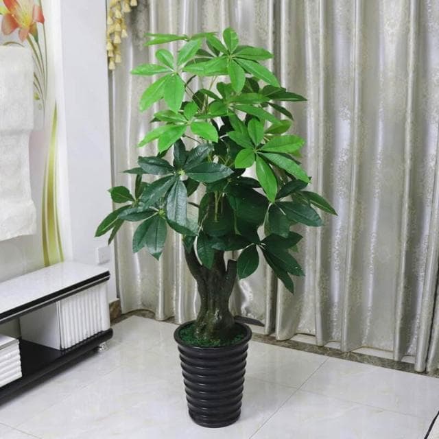 假樹發財樹植物大型落地盆栽樹塑料假花客廳室內花裝飾假綠植