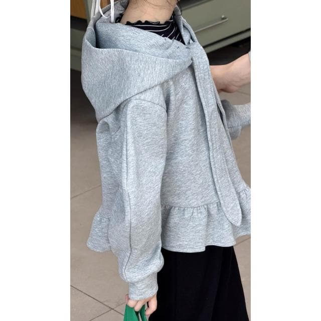 【Arbea】兒童裝女童衛衣連帽長袖麻灰上衣外衣秋冬裝新款童裝【C1273】