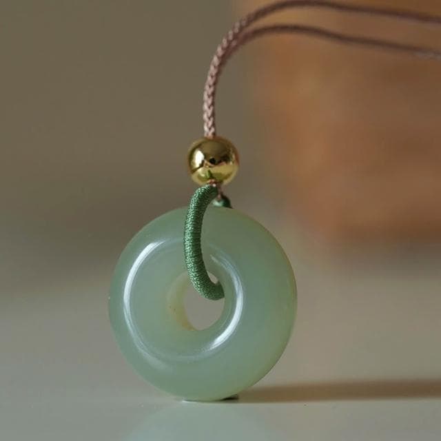 【LEESA】和田玉項鍊\吊墜項鍊\和田青玉\項鍊掛件\氣質項鍊\轉運項鍊\保平安\送長輩\禮物\簡約大氣款