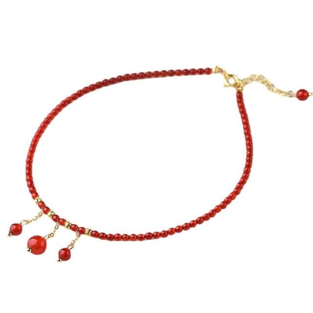 【巴黎精品】現貨+預購 天然瑪瑙腳鍊手鍊腳踝鏈足鏈腳飾手鏈轉運招財淨化開運情人節禮物(飾品a1lh32)