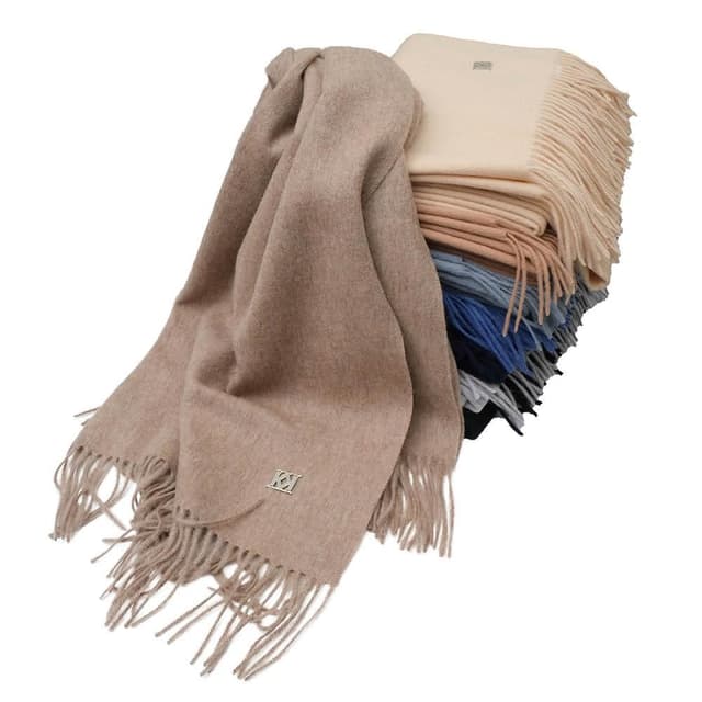 【KAI KAI】純羊毛素色圍巾(男款/女款 保暖不掉毛 披肩/毯子 百搭大圍巾)