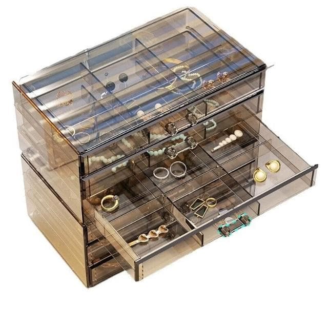 飾品盒首飾收納盒大容量耳環耳釘項鏈耳飾戒指首飾盒高檔精致串珠整理盒飾品盒首飾盒珠寶盒飾品收納盒項鍊收納展示盒耳環珠寶收納