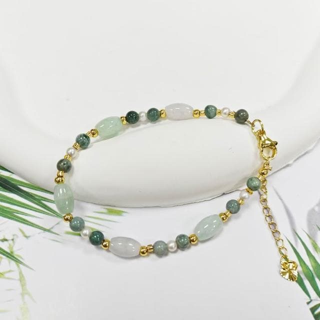 【Paiya 派亞】緬甸翡翠A貨項鍊/手鍊三彩部分帶黃翡二選一 買一套就是套裝