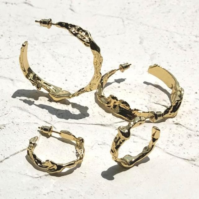 【LEESA】純銀耳針\不規則造型\氣質耳飾\抗敏材質\女生耳飾\復古造型\不規則風格\日常百搭