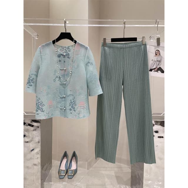 2025新款春裝夏裝中老年新中式端莊大氣套裝衣服母親節禮物媽媽裝