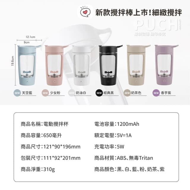 【ELEANOR 艾尼若】電動攪拌杯E-001(攪拌杯 無線 健身杯 運動水壺 奶昔杯 交換禮物 聖誕禮物 畢業禮物)