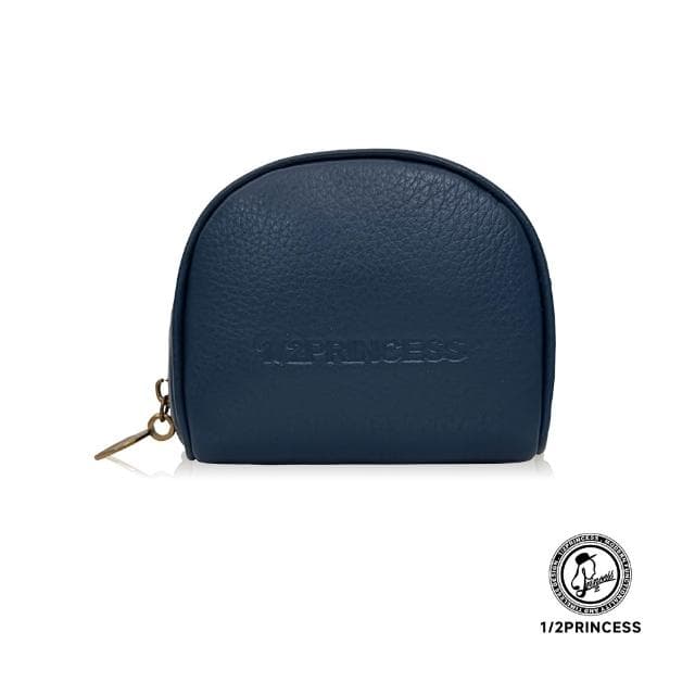【1/2princess】精品館甩紋牛皮半弧微光萬用零錢包A1055