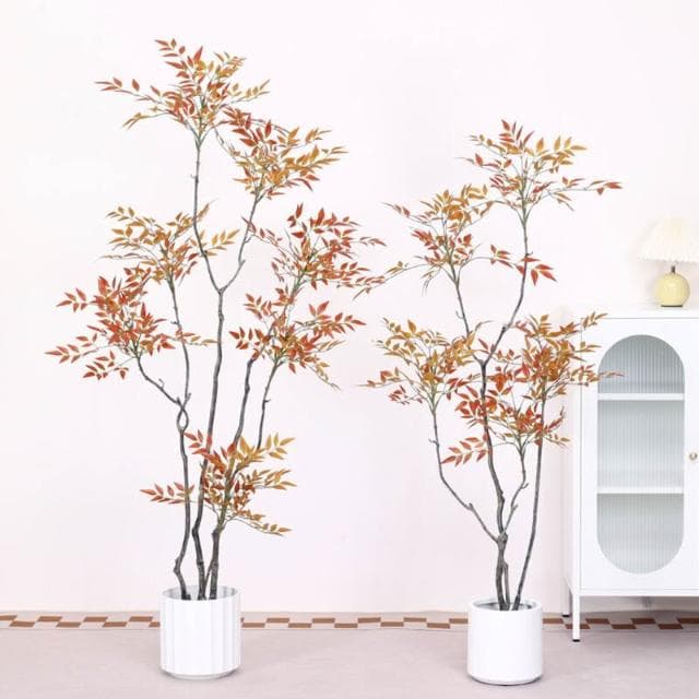 百信百貨 免運 仿真植物假綠植盆栽室內客廳大型落地裝飾假樹擺件盆栽仿真南天竹