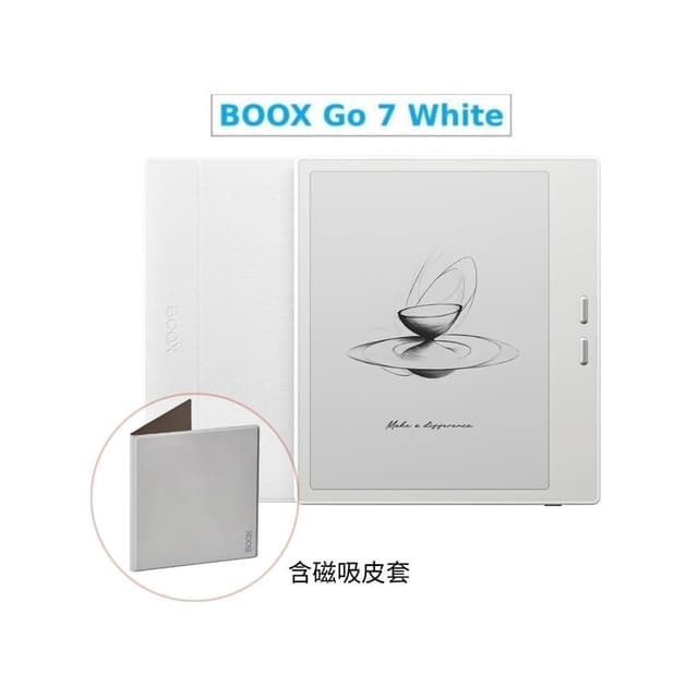 【BOOX 文石】BOOX Go 7｜7吋灰階電子書閱讀器(象牙白)，磁吸式皮套組合 ★新品上市★