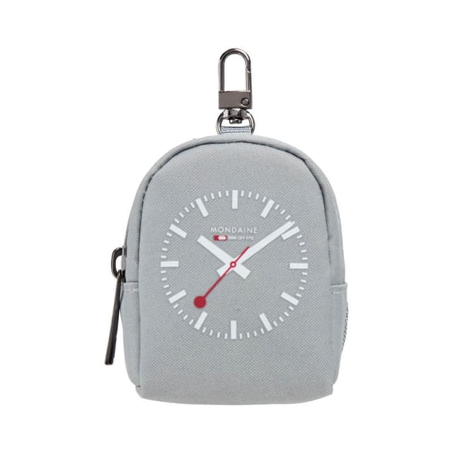 【MONDAINE 瑞士國鐵】Petite迷你吊飾小包/耳機包/零錢包/鑰匙包 - 灰色