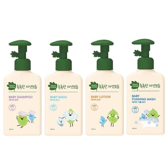 【Green Finger 綠手指】三效保濕系列 潤膚乳液 / 沐浴乳 / 沐浴乳慕斯 / 洗髮乳 (超值組合；寶寶共和國)