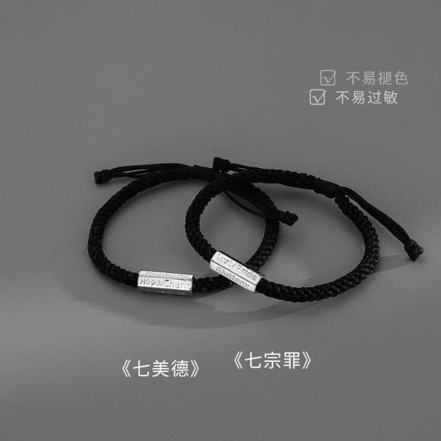 手鍊手鏈男高級感男士編織手繩ins小眾簡約男手飾送男友禮物手鏈時尚百搭手鏈手環手鐲可調整大小精緻甜美手鍊情侶手繩送禮禮物