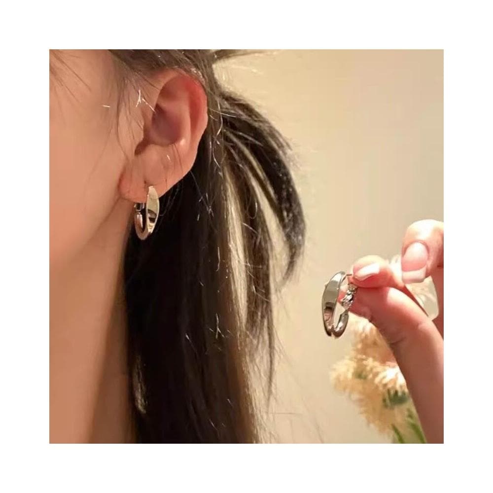 耳環ins冷淡風耳圈耳環潮小眾設計感獨特高級耳扣時尚通勤耳飾女耳環耳釘耳飾女生耳環法式耳環流行百搭耳釘生日禮物貼耳耳環