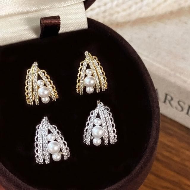 耳環珍珠耳環法式耳飾女輕奢氣質高級感耳釘網紅2025年新款耳環耳釘耳飾女生耳環法式耳環流行百搭耳釘生日禮物貼耳耳環