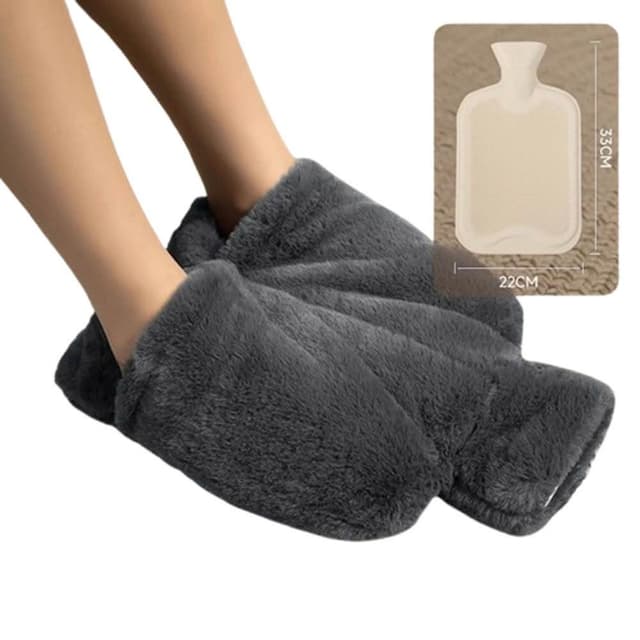 赫朗 暖腳熱水袋 暖手袋 暖手寶 不冰腳 註水防爆熱水袋 辦公室暖腳袋（360°全包裹/超軟仿免毛/長效鎖溫12H）