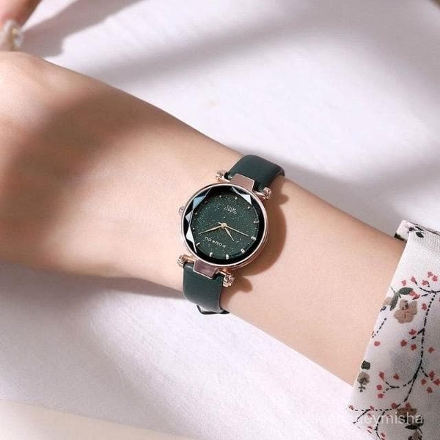 小李甄選  手錶女款學生簡約潮流ins風小衆輕奢滿天星設計高級感女士僊女錶