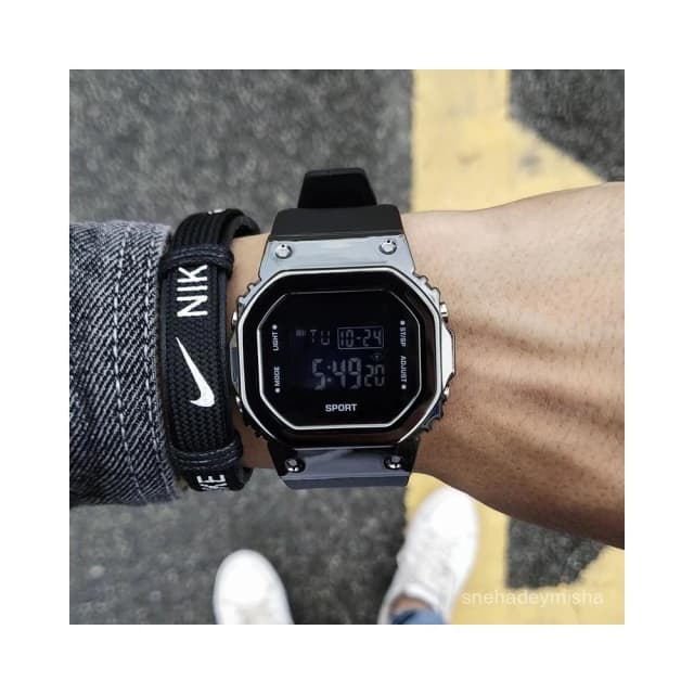 小李甄選  小方塊手錶男女初高中學生青少年簡約運動高級感潮流多功能電子錶