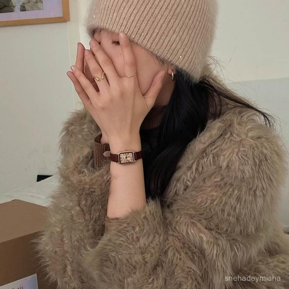 小李甄選  【2071人收藏】手錶女複古輕奢羅馬刻度方形小衆設計女士高級感顯白文藝皮帶女錶