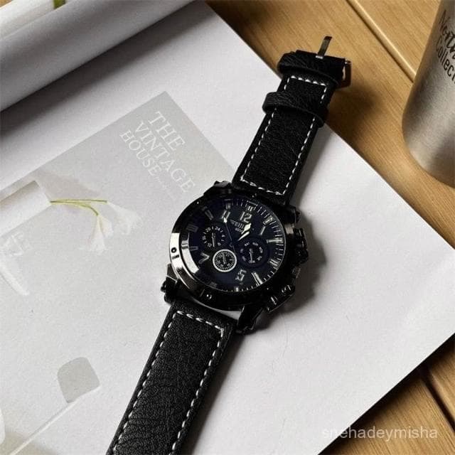 小李甄選  新款港風青少年學生手錶男款ins風高級感黑科技高級感手錶大錶盤