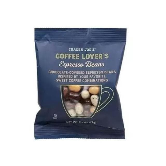  【 Trader Joe's】咖啡 巧克力豆 隨身包 可可豆 巧克力 零食 糖果 Trader Joe(71g)