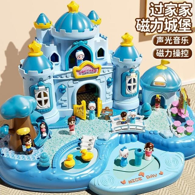 新款過家家磁力玩具公主娃娃屋小玩偶女孩子女童別墅套裝生日禮物