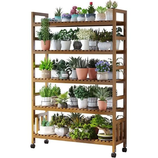 可移動花架陽臺帶滾輪落地戶外花架子花盆架大廳盆栽架客廳植物架