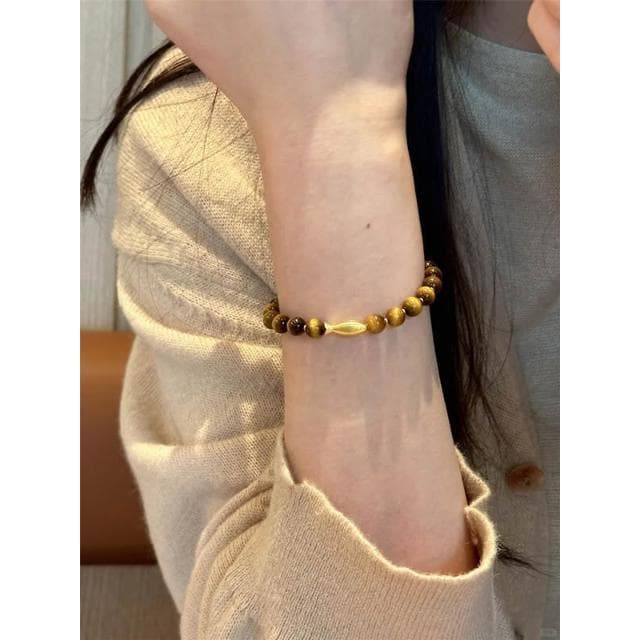 🎗飾間首飾鋪 虎眼石串珠金色錦鯉手鍊小眾設計美拉德手串