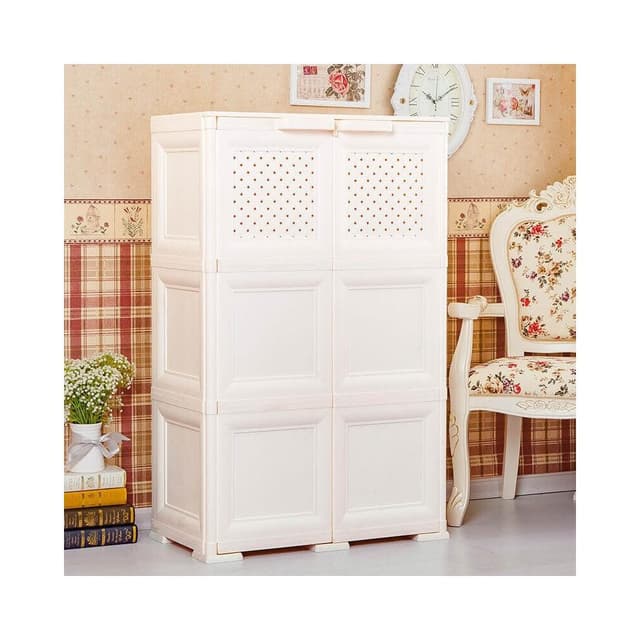 雙開門式收納櫃兒童衣櫃寶寶儲物櫃嬰兒整理櫃塑料抽屜大衣櫥 df6