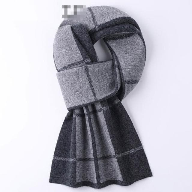 【米蘭精品】現貨+預購 頂級100%羊毛圍巾圍脖秋冬季加絨厚磅保暖針織圍巾休閒-韓版撞色男女配件74mi2