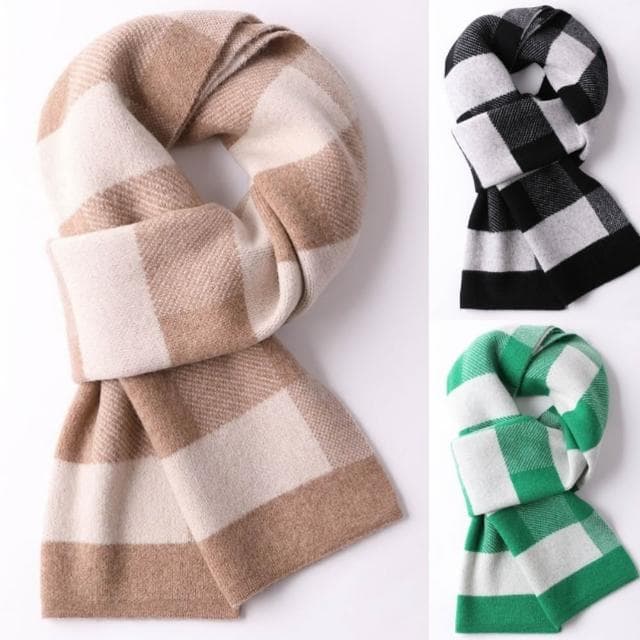 【米蘭精品】現貨+預購 頂級100%羊毛圍巾圍脖秋冬季加絨厚磅保暖針織圍巾休閒-純色甜美男女配件74mi8