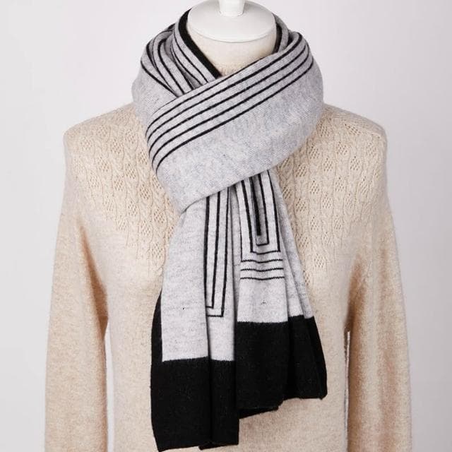 【米蘭精品】現貨+預購 頂級100%羊毛圍巾圍脖秋冬季加絨厚磅保暖針織圍巾休閒-日韓甜美風男女配件74mi9