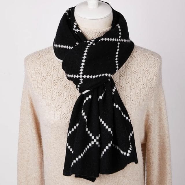 【米蘭精品】現貨+預購 頂級100%羊毛圍巾圍脖秋冬季加絨厚磅保暖針織圍巾休閒-羊毛格紋男女配件74mi10
