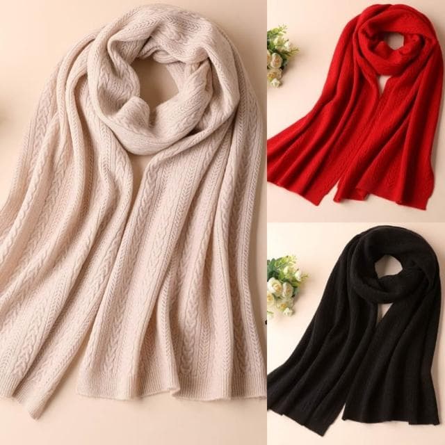 【米蘭精品】現貨+預購 頂級100%羊毛圍巾圍脖秋冬季加絨厚磅保暖針織圍巾休閒-復古甜美男女配件74mi12