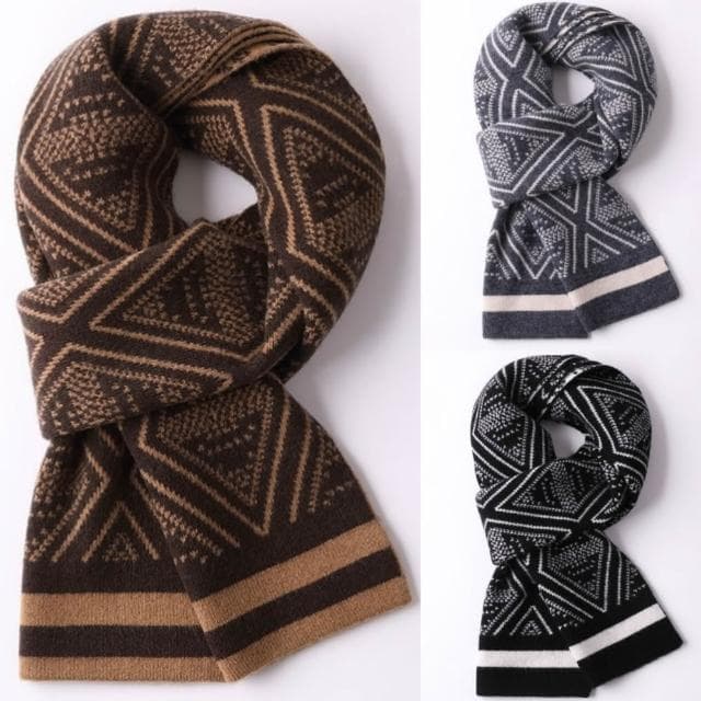 【米蘭精品】現貨+預購 頂級100%羊毛圍巾圍脖秋冬季加絨厚磅保暖針織圍巾休閒-針織情侶格子男女配件74mi14