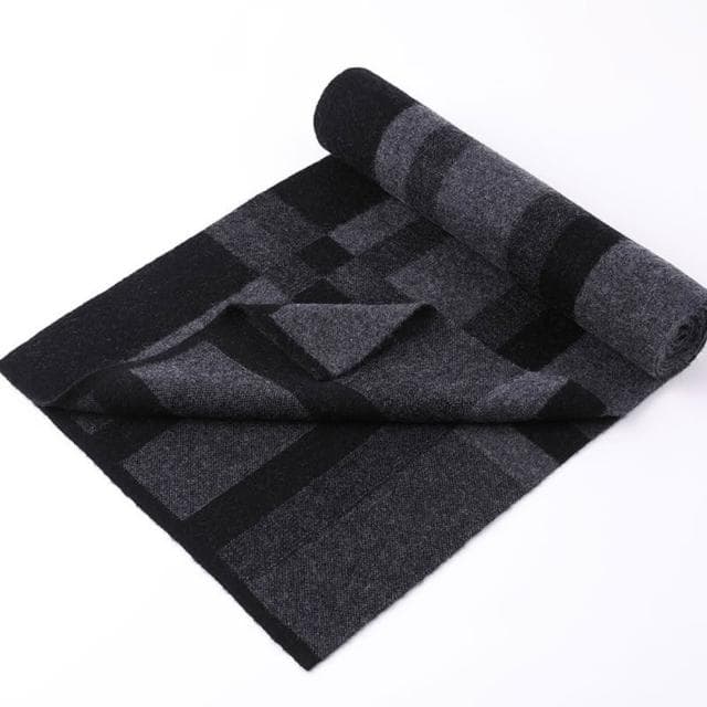 【米蘭精品】現貨+預購 頂級100%羊毛圍巾圍脖秋冬季加絨厚磅保暖針織圍巾休閒-格子秋冬簡約男女配件74mi18