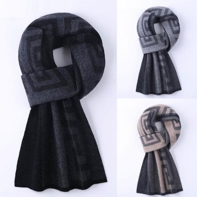 【米蘭精品】現貨+預購 頂級100%羊毛圍巾圍脖秋冬季加絨厚磅保暖針織圍巾休閒-國潮撞色男女配件74mi27