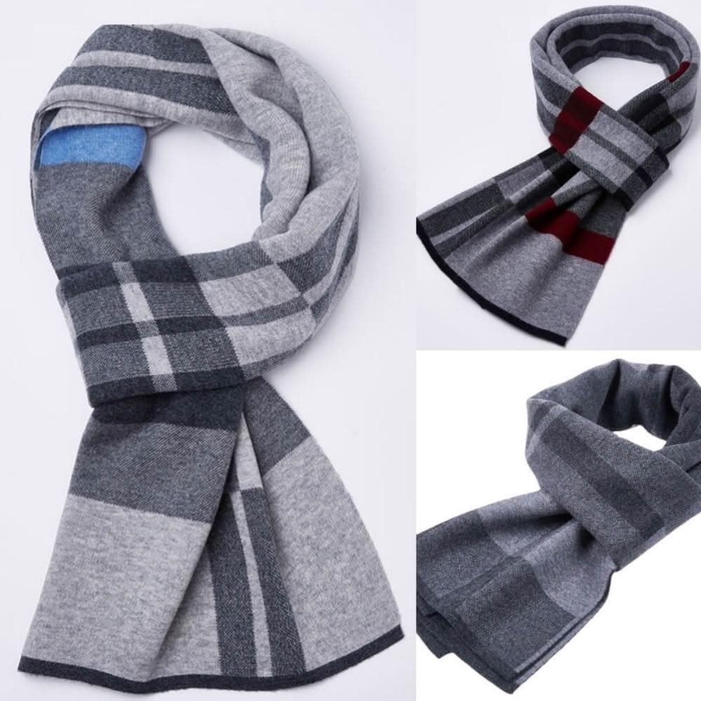 【米蘭精品】現貨+預購 頂級100%羊毛圍巾圍脖秋冬季加絨厚磅保暖針織圍巾休閒-格紋韓版百搭男女配件74mi32