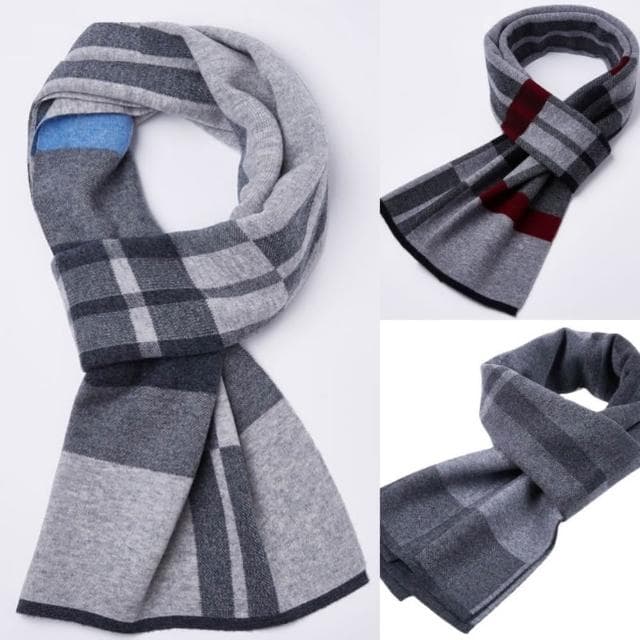 【米蘭精品】現貨+預購 頂級100%羊毛圍巾圍脖秋冬季加絨厚磅保暖針織圍巾休閒-格紋韓版百搭男女配件74mi32
