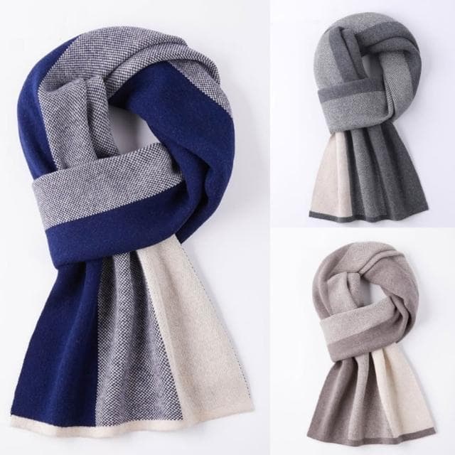 【米蘭精品】現貨+預購 頂級羊毛圍巾羊絨圍脖秋冬季加絨厚磅保暖針織圍巾休閒-格紋百搭韓版男女配件74mi56