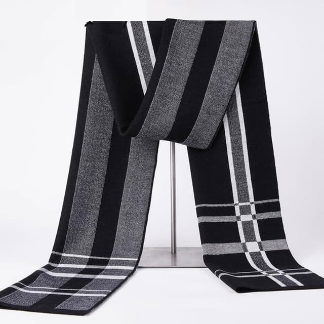 【米蘭精品】現貨+預購 頂級羊毛圍巾羊絨圍脖秋冬季加絨厚磅保暖針織圍巾休閒-經典格紋男冬男女配件74mi63