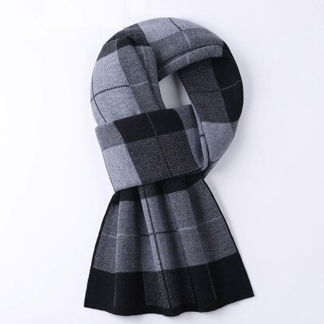 【米蘭精品】現貨+預購 頂級羊毛圍巾羊絨圍脖秋冬季加絨厚磅保暖針織圍巾休閒-男士格子圍巾男女配件74mi71