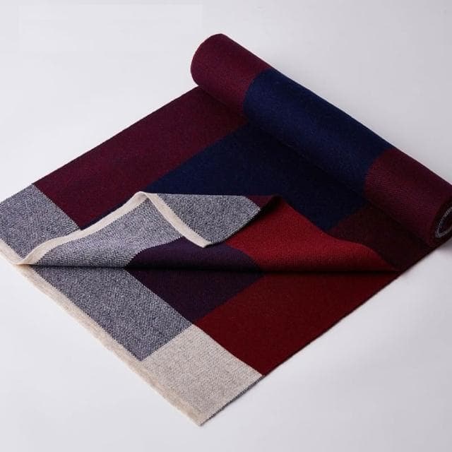 【米蘭精品】現貨+預購 頂級羊毛圍巾羊絨圍脖秋冬季加絨厚磅保暖針織圍巾休閒-羊毛格條圍巾男女配件74mi78
