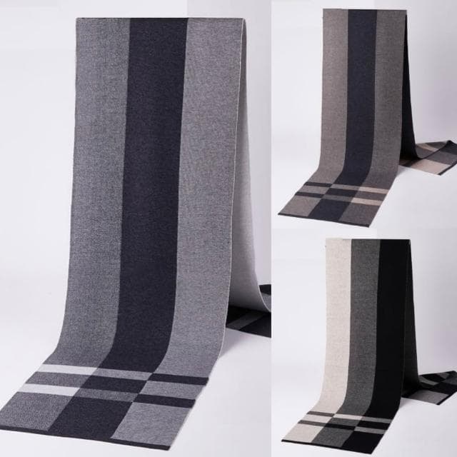 【米蘭精品】現貨+預購 頂級羊毛圍巾羊絨圍脖秋冬季加絨厚磅保暖針織圍巾休閒-冬季格紋圍巾男女配件74mi79