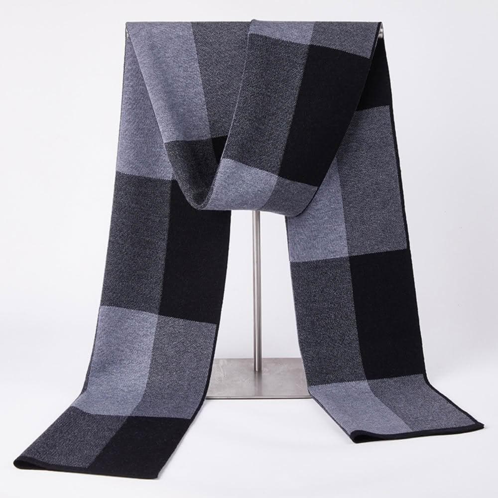 【米蘭精品】現貨+預購 頂級羊毛圍巾羊絨圍脖秋冬季加絨厚磅保暖針織圍巾休閒-格紋圍巾時尚男女配件74mi82