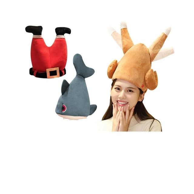 聖誕帽 造型帽子 搞怪帽子 搞笑帽子 會跳舞的帽子 搞怪帽 交換禮物 火雞帽 會動的帽子 禮物